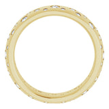 14K Yellow Gold 3/8 CTW Natural Diamond Band Size 6.5