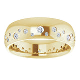 14K Yellow Gold 3/8 CTW Natural Diamond Band Size 6.5