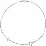 Sterling Silver 1/4 CT Lab-Grown Diamond 6 1/2-7 1/2" Bracelet