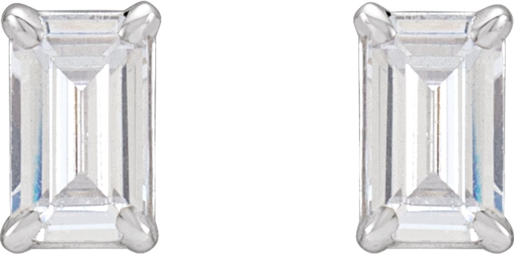 14K White Gold 1 1/2 CTW  Lab-Grown Diamond Earrings
