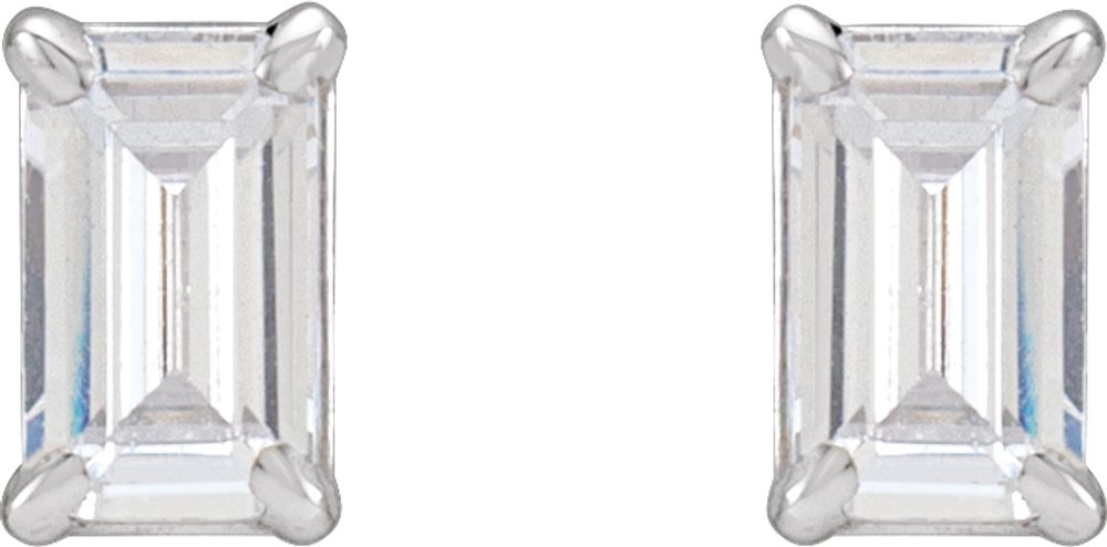 14K White 1 1/2 CTW  Lab-Grown Diamond Earrings