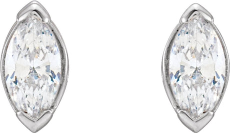 14K White 1/2 CTW Lab-Grown Diamond Stud Earrings