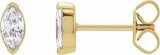 14K Yellow Gold 1/2 CTW Lab-Grown Diamond Stud Earrings
