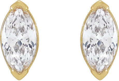 14K Yellow Gold 1/2 CTW Lab-Grown Diamond Stud Earrings