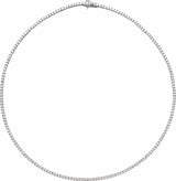 14K White 5 7/8 CTW Lab-Grown Diamond Line 18" Necklace