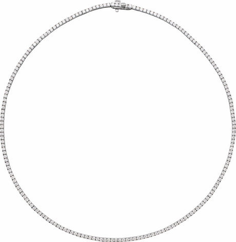 14K White 5 7/8 CTW Lab-Grown Diamond Line 18" Necklace