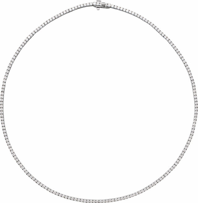 14K White 5 7/8 CTW Lab-Grown Diamond Line 18" Necklace