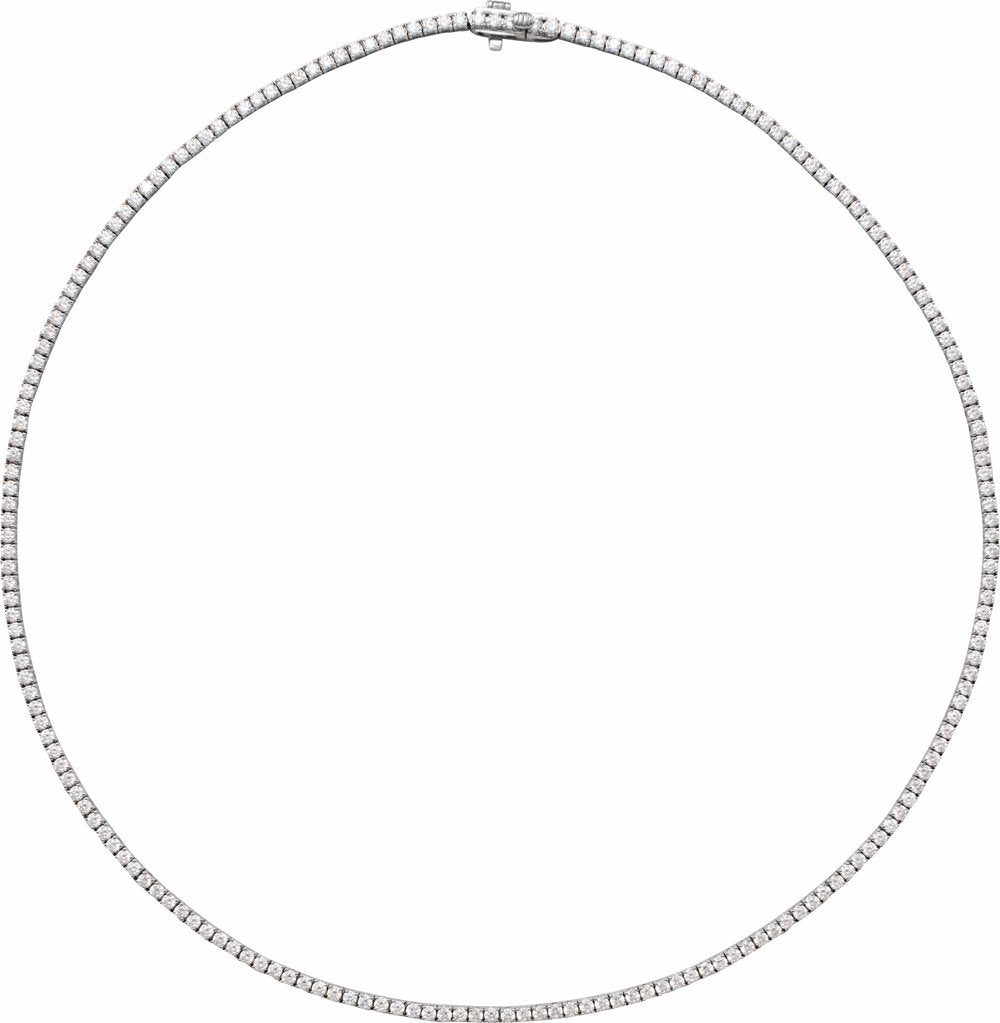 14K White 5 7/8 CTW Lab-Grown Diamond Line 16" Necklace