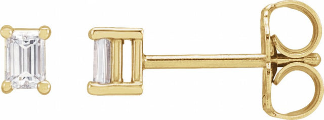 14K Yellow 1/6 CTW Lab-Grown Diamond Stud Earrings