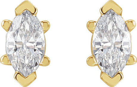 14K White 1/2 CTW Lab-Grown Diamond Earrings