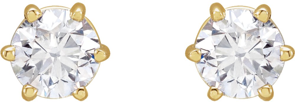 14K Yellow 3/4 CTW Lab-Grown Diamond Earrings