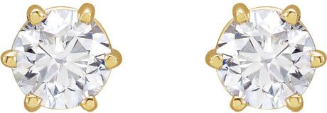 14K Yellow 3/4 CTW Lab-Grown Diamond Earrings