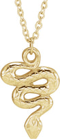 14K Yellow Snake 16-18" Necklace