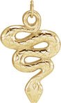 14K Yellow 15.1x9.8 mm Snake Pendant