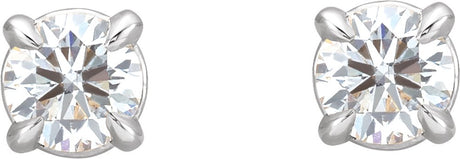 14K White 3/8 CTW Natural Diamond Cocktail-Style Earrings