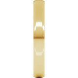 14K Yellow Gold 3 mm Beveled-Edge Comfort-Fit Flat Band