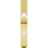 14K Yellow Gold 3 mm Beveled-Edge Comfort-Fit Flat Band Size 10