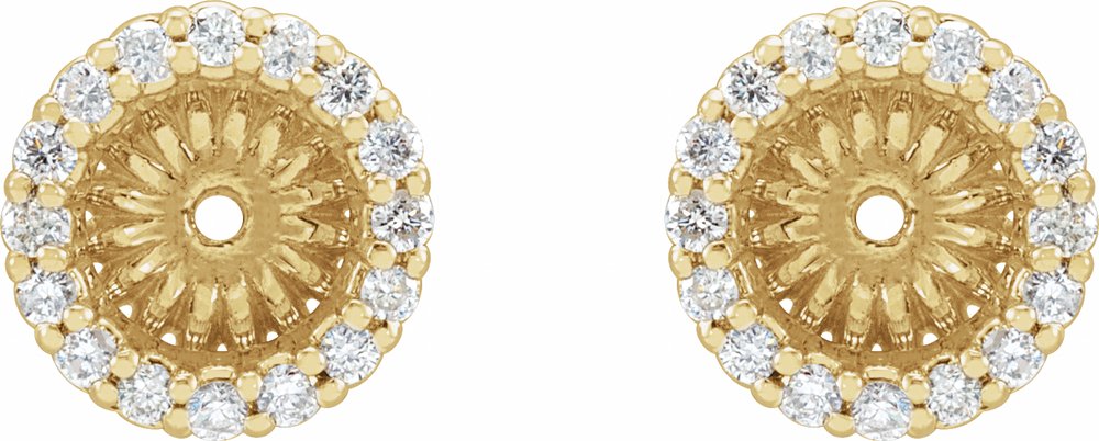 14K Yellow 1/6 CTW Diamond Earring Jackets with 5.1 mm ID