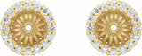 14K Yellow 1/6 CTW Diamond Earring Jackets with 5.1 mm ID