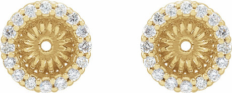 14K Yellow 1/6 CTW Diamond Earring Jackets with 5.1 mm ID