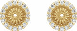 14K Yellow 1/6 CTW Diamond Earring Jackets with 4.6 mm ID