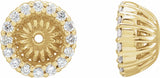 14K Yellow 1/6 CTW Diamond Earring Jackets with 4.6 mm ID