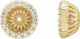 14K Yellow Gold 1/6 CTW Natural Diamond Earring Jackets with 5.1 mm ID