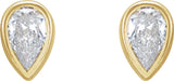 14K Yellow 1/5 CTW Natural Diamond Bezel-Set Earrings