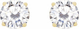 14K Yellow 6.5 mm Stuller Lab-Grown Moissanite Stud Earrings