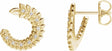 14K Yellow Gold .07 CTW Natural Diamond Front-Back Hoop Earrings