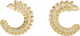 14K Yellow Gold .07 CTW Natural Diamond Front-Back Hoop Earrings