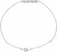 Sterling Silver Lowercase Script Nana Bracelet