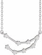 14K White 1/6 CTW Natural Diamond Capricorn 16-18" Necklace