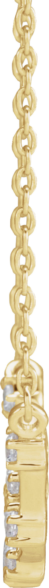 14K Yellow Gold 1/6 CTW Natural Diamond Capricorn 16-18" Necklace