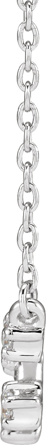 14K White Gold 1/5 CTW Natural Diamond Sagittarius 16-18" Necklace