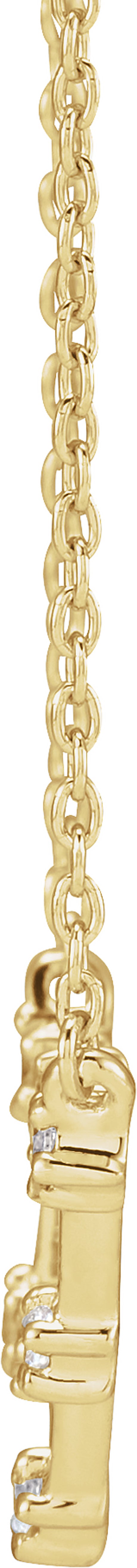 14K Yellow Gold 1/6 CTW Natural Diamond Taurus 16-18" Necklace