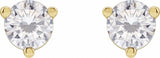 14K Yellow 2.5 mm Round Stuller Lab-Grown Moissanite™ Earrings