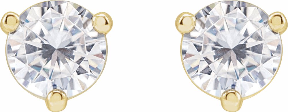 14K Yellow Gold 5 mm Round Stuller Lab-Grown Moissanite™ Earrings