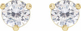 14K Yellow Gold 5 mm Round Stuller Lab-Grown Moissanite™ Earrings