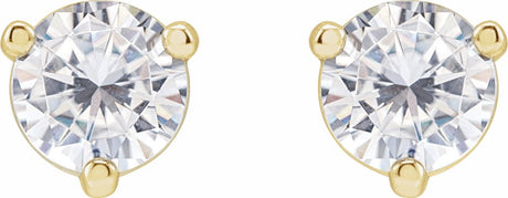 14K Yellow Gold 5 mm Round Stuller Lab-Grown Moissanite™ Earrings