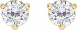 14K Yellow Gold 5 mm Round Stuller Lab-Grown Moissanite™ Earrings