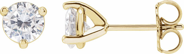 14K Yellow Gold 5 mm Round Stuller Lab-Grown Moissanite™ Earrings
