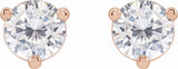 14K Rose Gold 5 mm Round Stuller Lab-Grown Moissanite™ Earrings