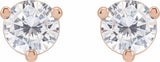 14K Rose Gold 5 mm Round Stuller Lab-Grown Moissanite™ Earrings