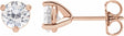 14K Rose Gold 5 mm Round Stuller Lab-Grown Moissanite™ Earrings