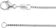 Sterling Silver 1 mm Diamond-Cut Box 16" Chain