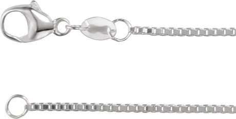 Sterling Silver 1 mm Diamond-Cut Box 18" Chain