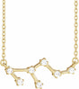14K Yellow Gold 1/6 CTW Natural Diamond Leo 16-18" Necklace
