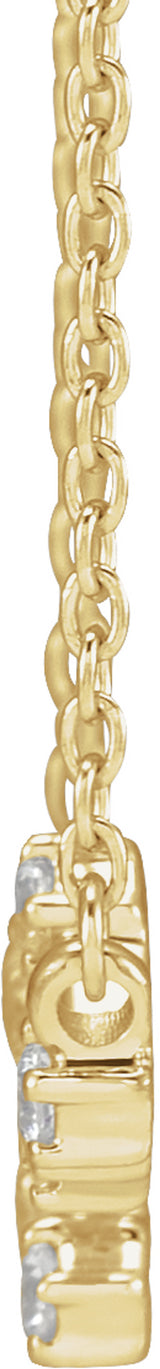 14K Yellow Gold 1/6 CTW Natural Diamond Leo 16-18" Necklace