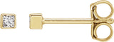 14K Yellow Gold .05 CTW Natural Diamond Bezel-Set Earrings